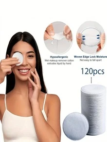 80/120Pcs Hanging Rope Makeup Pad, Soft Skin-Friendly Lint-Free, 3-Layer Double-Sided, High Absorbency Dry & Wet Use, Travel Portable, Ideal Gift For Girlfriend On Valentine's Day Thanksgiving & Holidays - Multicolor - View 8