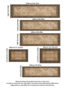 1pc Washable Vintage Bohemian Style Luxury Velvet Runner Rug, Suitable For Hallway, Kitchen, Bedroom, Soft And Comfortable Entryway Mat. Velvet Material, Soft Touch. Applicable For Various Scenes And Themes, Suitable For Living Room, Dining Room, Study, Bedroom And Other Entryway Decor, Bedroom Rug, Living Room Rug, Multiple Sizes Available - Multicolor - View 8