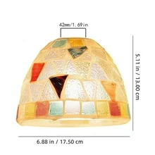 Vintage Nordic French Country Mediterranean Style Pendant Light Shade, Hanging Ceiling Replacement Lamp Shade, Floor/Table/Wall Lamp Shade, E26/E27 Base, Suitable For Foyer, Bedroom, Dining Room, Bar, Vacation Rental, Balcony (Shade Only) - Multicolor - View 7