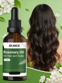 OUHOE Esencia y aceite de romero para el cuidado capilar: fórmula suave y sin alcohol de uso diario con una textura fresca y no irritante que suaviza y realza la belleza del cabello. Apto para todo tipo de cabello. - Esencia y aceite de romero para el cuidado del cabello - Ver 4