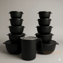 Kit Of 10 Bowls + 1 Pitcher - Black - 黑色 - 查看 6