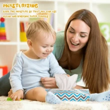 1个可重复使用的湿巾袋，婴儿便携式尿布袋，婴儿湿巾分配器，便携式可填充湿巾盒 - 彩色 - 查看 2