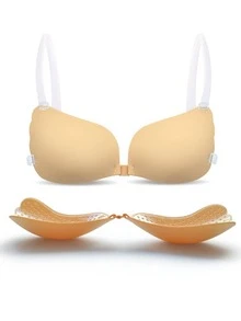 YIYANG 2/1 Pair Adhesive Strapless Push-Up Bra, Invisible Backless Sticky Bra, Seamless Bra For Dresses & Gowns, Mango-Shaped Bra, Lingerie & Pasties - Multicolor - View 21