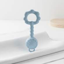 1 pieza Juguete de sonajero de silicona, Juguete calmante para bebés, Material de silicona, Sonajero de silicona, Entrenamiento de agarre para bebés, Juguete de sonajero, Sonajero educativo adecuado para niños y niñas - Multicolor - Ver 5