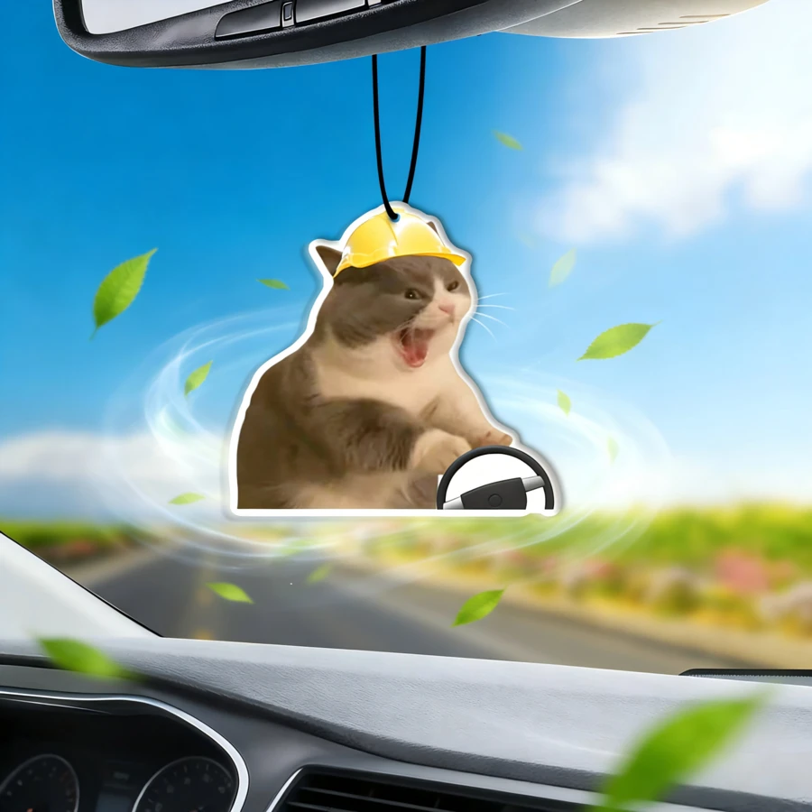 Cat Expression Pack In A Suit, Car Air Freshener, Wardrobe Air Freshener, Fragrance, Rearview Mirror Decoration, Car Interior Decoration, Natural Fragrance Air Purifier, Cartoon Bathroom Fragrance Pack, Living Room/Office/Bedroom Wall Decoration - 香片 - 查看 1