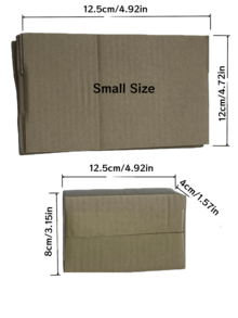 20 cajas de cartón, tamaño grande 13x8.5x7.5cm, tamaño pequeño 12.5x8x4cm, paquetes de envío de papel corrugado, cajas de embalaje para regalo sorpresa, cajas de envío para pequeños negocios - Marrón - Ver 9