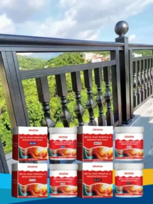 150g Water-Based Stainless Steel Coating (Gray/White/Blue/Black), Waterproof, Anti-Rust, Metal Base Layer, Durable Repair Coating, Provides Multiple Colors, Anti-Rust And Metal Repair Coating, Anti-Corrosion/Anti-Rust, Easily Solves Rusting Issues, Suitable For Various Iron, Metal, Wood Indoor And Outdoor, Home, Furniture, Water-Based, Waterproof, Anti-Pollution - Multicolor - View 3
