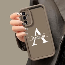 1pc Customized Photo & Name Phone Case, Personalized Phone Case. Free DIY Customized Phone Case. Personalized Photo & Name Design Phone Case. Full Coverage Phone Case, Protect Lens All-Around. Comfortable Grip Compatible With Samsung///OPPO//Compatible With IPhone/ 16 ProMax/15/XS Max/14/XS/13 XR 12 Pro 11 And Other Phone Models - Brown - View 4