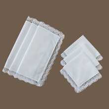 White Lace Handkerchief, Decoration For Weddings, Parties, DIY - Multicolor - View 11