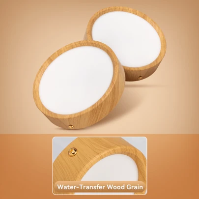 2026 LED Recessed Light, Wooden Ceiling Light, 3-Color Dimmable, Indoor Decorative Flush Mount Downlight, Recessed Lamp, 85-265V, Suitable For Home Ceiling/Living Room/Hallway/Room/Foyer/Kitchen/Bedroom/Wall/Exhibition Hall/Dining Room/Store/Bar/Balcony/Clothing Store/Entrance