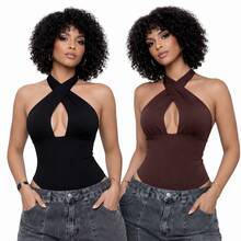Women's Multi-Way Carnival Bodysuit With Tie Closure And Open Back - Fashion Blogger Style - Stylish Casual Summer Look - Đỏ - Xem 6
