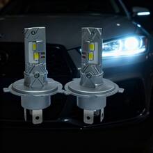 YERBW 1:1 卤素灯泡 LED 大灯 H1 H3 H4 H7 H11 9005 无风扇车灯 12V-24V 35W 高功率高流明 适用于所有车辆