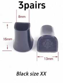 QKC 6pcs/3 Pairs Transparent High Heel Protectors, 3 Sizes, Soft Heel Covers, Suitable For Walking On Grass And Uneven Surfaces, Anti-Slip Heel Repair Caps, Prevent Heels From Sinking Into Grass, Bridal Shoe Protectors - Black - View 11