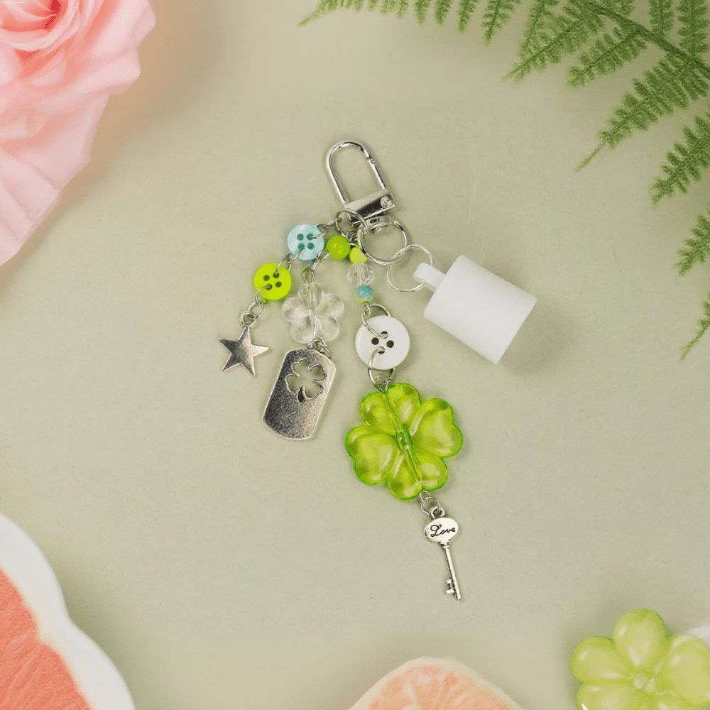 Lip Gloss Holder Keychain Cap Compatible With Summer Friday 0.5oz Lip Balm | Leak-Proof Design|1:1 Precise Fit|Cute Bag Charm Accessory|Perfect Gift For Beauty Lovers & Trendsetters - Green - View 1