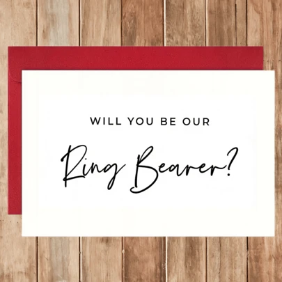 1 Pc Romantic Ring Bearer Card Secure Design For Colleagues Couples Partners Friends All Seasons Blessing Gift Thank You Christmas Birthday Party Invitation