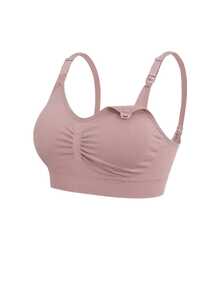 Set Of 2 Women's Maternity Bras For Nursing, Super Comfortable, Seamless - 彩色 - 查看 9