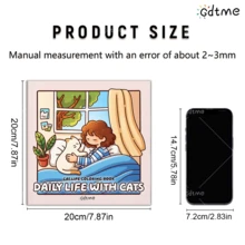 GDTME Coloring Book "My Life With Cats", 24 Pages Of Warm And Cute Moments, Relaxing Coloring Experience With Pearlescent Paper Cover. Suitable As Birthday Gift For Friends, Valentine's Day Or Women's Day Gift, Back To School Or Easter Gift, Coloring Hobby Stationery, Office Supplies. - Multicolor - View 7
