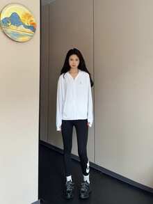 Nike休閒簡約舒適針織運動褲女米白色 - 黑色 - 查看 7