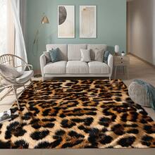 1 件装柔软可水洗豹纹地毯 - 适用于客厅、卧室、音乐室和游戏室的装饰地毯 - 优雅家居装饰、装饰地毯、卧室装饰、小地毯、地毯、家居装饰、客厅地毯、客厅小地毯、卧室地毯、客厅家居装饰、户外地毯、可水洗地毯 - 彩色 - 查看 2
