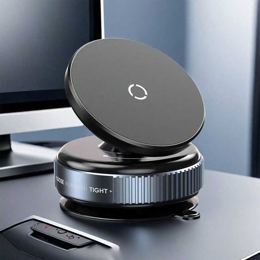 2026 Novo Suporte de Telefone Magnético para Carro Ajustável e Dobrável com Ventosa Grande, Ímã N52 Forte, Rotação de 360°, Instalação com Ventosa de Vácuo no Painel, Adequado para Azulejos de Banheiro, Superfícies de Vidro, Material ABS, Redondo, Design Elegante | Dia dos Pais/Dia dos Namorados, Observação: Suporta apenas Instalação em Superfícies Lisas Compatível com iPhone, Telefone Android, Presente para Aniversário, Família, Presentes de Amigos Acessórios de Carro Forte Resistente