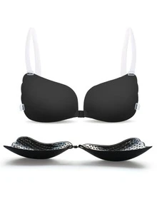 YIYANG 2/1 Pair Adhesive Strapless Push-Up Bra, Invisible Backless Sticky Bra, Seamless Bra For Dresses & Gowns, Mango-Shaped Bra, Lingerie & Pasties - Multicolor - View 11