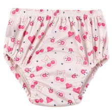 3条装婴儿如厕训练裤，防水防漏可重复使用透气印花尿布内裤，男女通用 - 淺粉色 - 查看 11