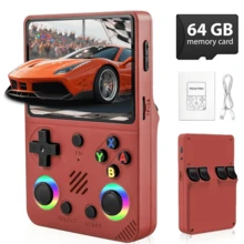 RG36PRO Retro Handheld Game Console - Open Source System, 3.5-Inch IPS Screen, 30,000+ Classic Games, 64G TF Card, 3000mAh Battery, Portable Travel Gaming Device, Gift For Teenagers Or Couples - Black, Control Roku, Roku Remote, SD Cards, Video Games, Gifts For Men - Đỏ - Xem 1