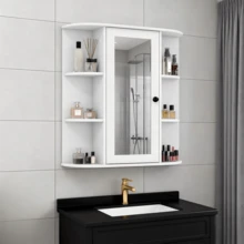 Espejo Gabinete Armario De Pared Baño 77*15*72cm Blanco - Blanco - Ver 1