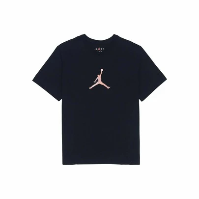 Nike Jordan DNA Sport DNA Retro American Style Solid Color Logo Letter Numeric Crew Neck Short Sleeve T-Shirt, Men, Black