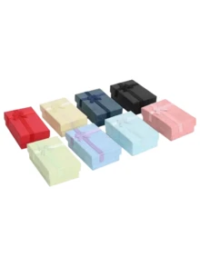 1pc/4pcs/8pcs Cloud Paper Series Gift Boxes, Bow Jewelry Packaging Boxes - Black - View 3