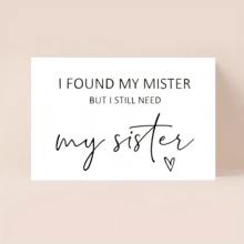 1张婚礼贺卡，送给我的姐姐、最好的朋友、我的兄弟、我的婚礼派对成员，婚礼祝贺，圣诞节和情人节浪漫婚礼贺卡，真挚的婚礼祝福 - 彩色 - 查看 10