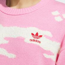 Adidas Originals X FEIFEI RUAN Collaboration Printed Crew Neck Sweater, Unisex, Pink. - Pink - View 4