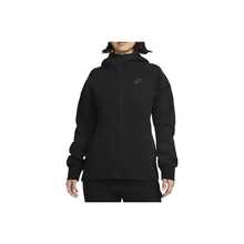 Nike WINDRUNNER Sportswear Tech Fleece 純色拼接連帽字母印花長袖夾克 女款 - 黑色 - 查看 11