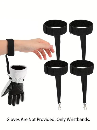 Ski Glove Safety Wrist Strap, Durable Adjustable Glove Tether, Unisex Outdoor Glove Hook Accessory With Keychain, Practical Accessory For Skiing, Hiking And Outdoor Activities, Essential Winter Gear For Skiing