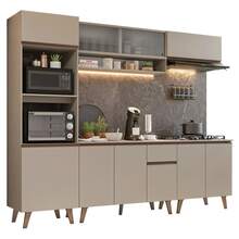 Cocina Integral Completa Modular Madesa Nice 260cm Crema 02 - Beis - Ver 2
