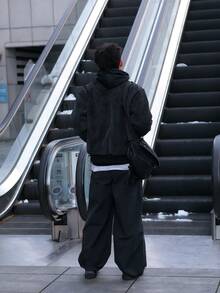 Nike Adidas StGfxCrew American Style Sporty Casual Crew Neck Pullover Sweatshirt Men's Black - Black - View 10