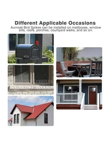 Purchase Anti-Bird Spikes, Including Anti-Bird Spikes, Anti-Bird Spikes (Flexible Stainless Steel Material, Plastic Base), To Prevent Birds From Entering, Covering Rooftop Railings And Mailbox Windows.
