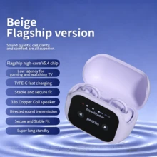 GTEQY Bluetooth Earbuds With LED Touchscreen & Real-Time Translation | Noise Cancelling, Bluetooth 5.4, 10H Playtime | Personalized Screen & Ergonomic Design - Màu tím - Xem 3