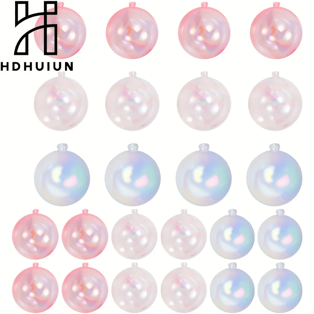 24层球形蛋糕，泡泡迷你气球层，珍珠镶嵌纸杯，DIY装饰，婚礼周年纪念，毕业典礼，生日派对 - 彩色 - 查看 1