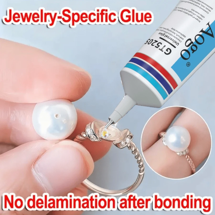 1 Bottle Jewelry Making Glue - Christmas Ornament Craft Tool, Heavy Duty Adhesive, Precision Needle Tip Applicator, For Metal, Plastic, Ceramic, Rubber, Wood, Acrylic, Leather, Jewelry, Shoe Repair, Crafts - Rectangle - View 1