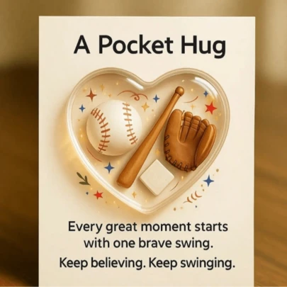 Sports Themed Pocket Hugs Series, Including Pocket Hugs For Football, Golf, Tennis, Basketball, Baseball, Volleyball, Badminton, Table Tennis, Ice Hockey, Etc. Encouraging Gifts, Party Essentials, Wedding Gifts, Easter Gifts, With Inspirational Gift Cards And