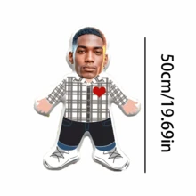 1pc Customized Pillow - Personalized Face, Plaid Design. Unique & Breathable, Suitable For Her, Him, Them, Boyfriend, Girlfriend, Dad, Mom, Family, Friends, Anniversary, Mother's Day, Birthday, Valentine's Day, Christmas, Halloween, Graduation, Father's Day, Wedding, Homemaker, Sofa, Bed, Car, Tea Room, Bedroom, Bathroom, Living Room, Dining Room - Multicolor - View 14