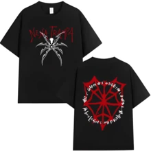 Nena Album Graphics Oversized Mens T Shrit  T Shrits Casual Sports High Quality Aesthetic Classic Tees - 黑色 - 查看 1