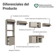 Cocina Integral Completa Modular Madesa Nice 340cm Crema 14 - Beis - Ver 4