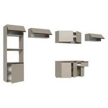 Cocina Integral Completa Modular Madesa Nice 340cm Crema 14 - Beis - Ver 10