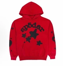 SP5DER  Spider Worldwide Tracksuit Foamed Letters Graphic Hoodies Vintage Printed Hoodie Sweatshirt Casual Oversized Long Sleeve Streetwear Hooded Pullover Streetwear Hoodies, Hooded Neck, Long Sleeve, Foamed Letters, Drop Shoulder, Loose Fit, Kangaroo Pocket, Drawstring Hoodie, Casual Pullover Sweatshirts. Easy To Wear With Leggings, Pants, Jeans, Skirts, Trousers, Etc.The Graphic Vintage Sweatshirts For Women Is A Great Choice For Daily Wear, Casual Wear, Streetwalk, City Walk, Weekends, Home Wear And So On,Suitable For Parties, Dating, Shopping, Office, Vacation, Friends Gatherings, Daily Home Life, Outdoor Activities - 紅色 - 查看 3