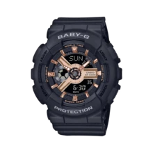 Casio Baby-G Black Rose Gold Watch, Shock Resistant 100M Waterproof Luxury Sporty Women's Wristwatch GZXBA-110XRG-1A - one-size - View 1