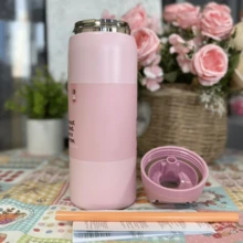 32OZ Insulated Stainless Steel Water Bottle Double-Layer Kettle With Straw Vacuum Flasks For Sports Travel - 彩色 - 查看 30