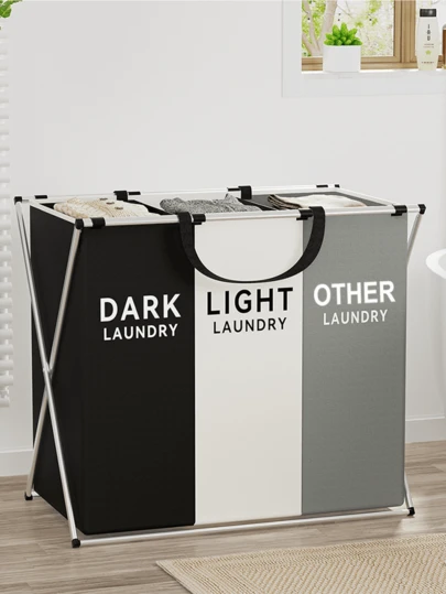 Cesta plegable y extraíble de tela Oxford impermeable para ropa sucia, cesta de almacenamiento de lavandería para el hogar, organizador de juguetes y ropa