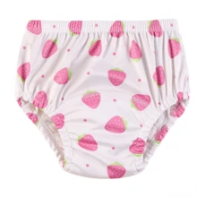 3条装婴儿如厕训练裤，防水防漏可重复使用透气印花尿布内裤，男女通用 - 淺粉色 - 查看 27